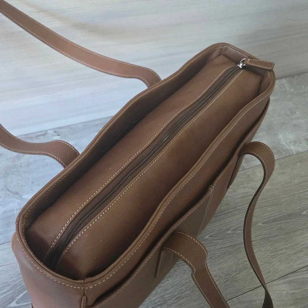 Vintage Coach 5209 Brown Leather Business Tote Laptop Briefcase Y2K Shoulder Bag